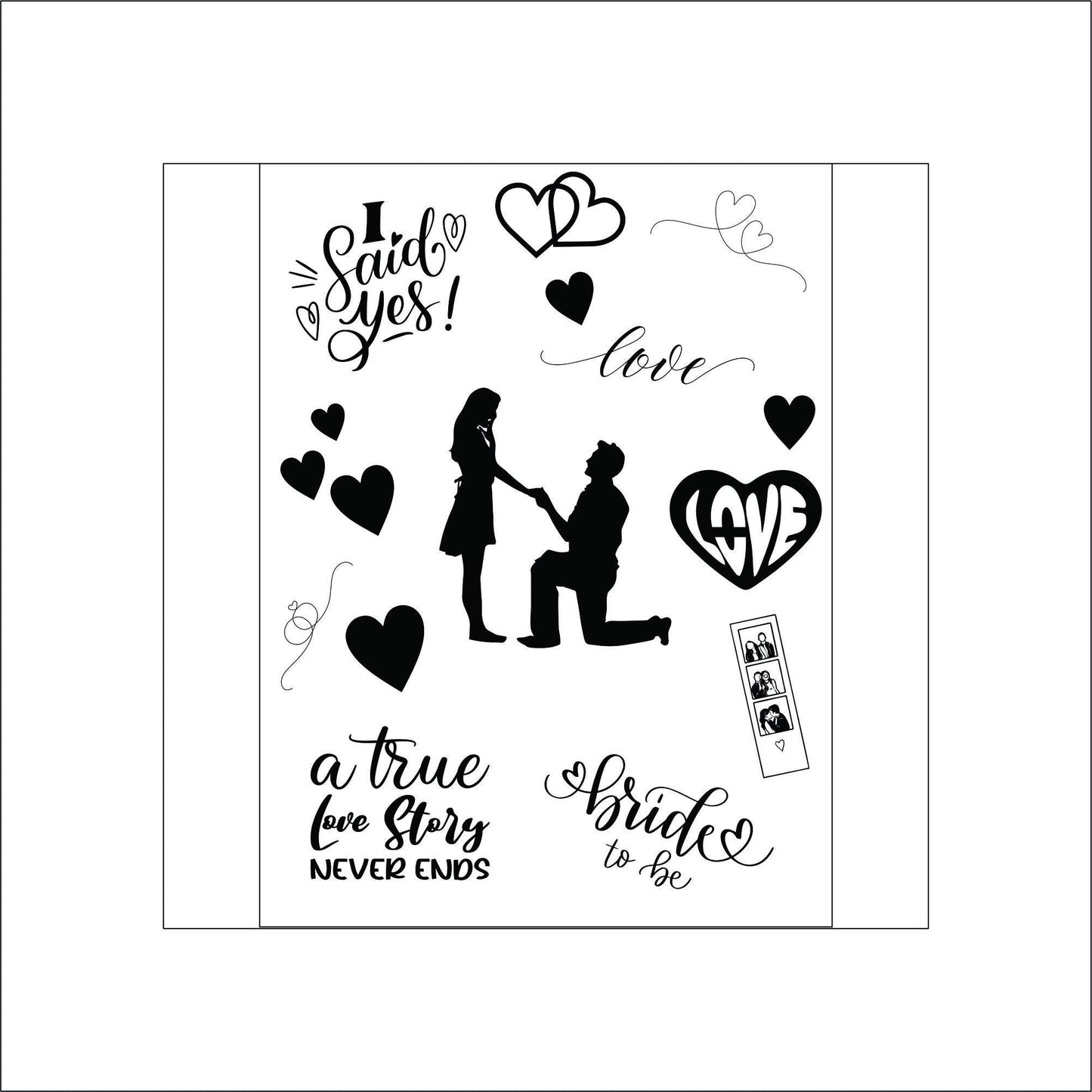 Wedding Stickers laptop sticker, cute sticker, laptop decal, tumbler sticker, water bottle sticker, water bottle decal 15GRP