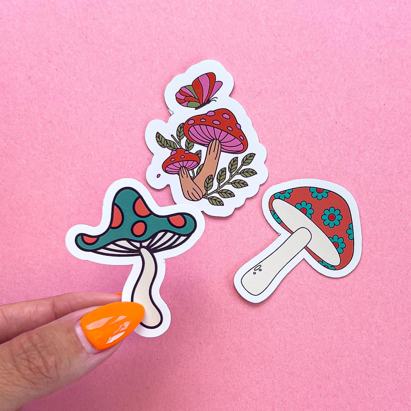 Mushrooms Sticker Decal for Planners, laptops, tumblers, cars, walls, mirrors, notebooks, phones, etc. 80PLNT