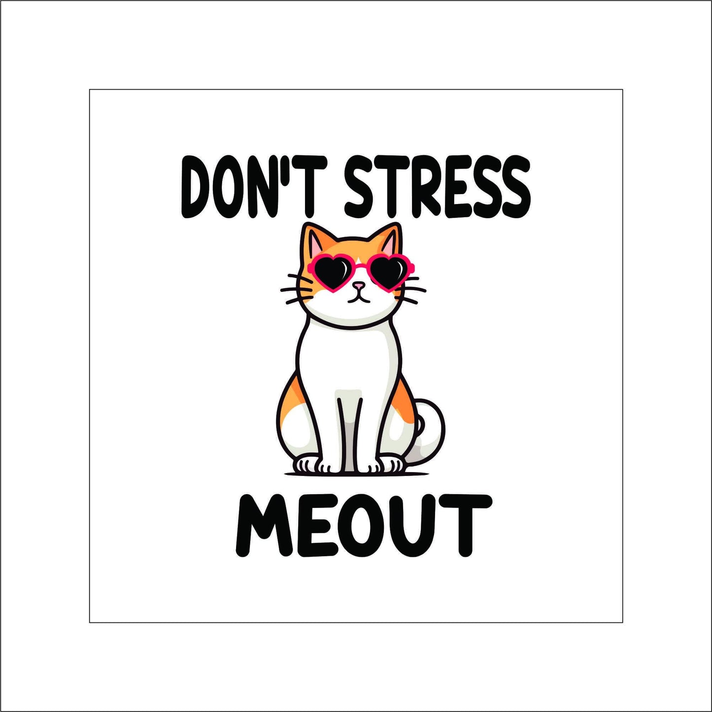Stressed Out Cat Sticker Decal for Planners, laptops, tumblers, cars, walls, mirrors, notebooks, phones, etc. 37ANML