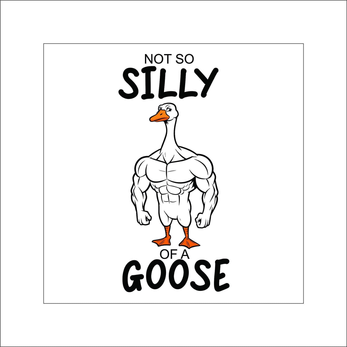 Buff Silly Goose Sticker Decal for Planners, laptops, tumblers, cars, walls, mirrors, notebooks, phones, etc. 26ANML