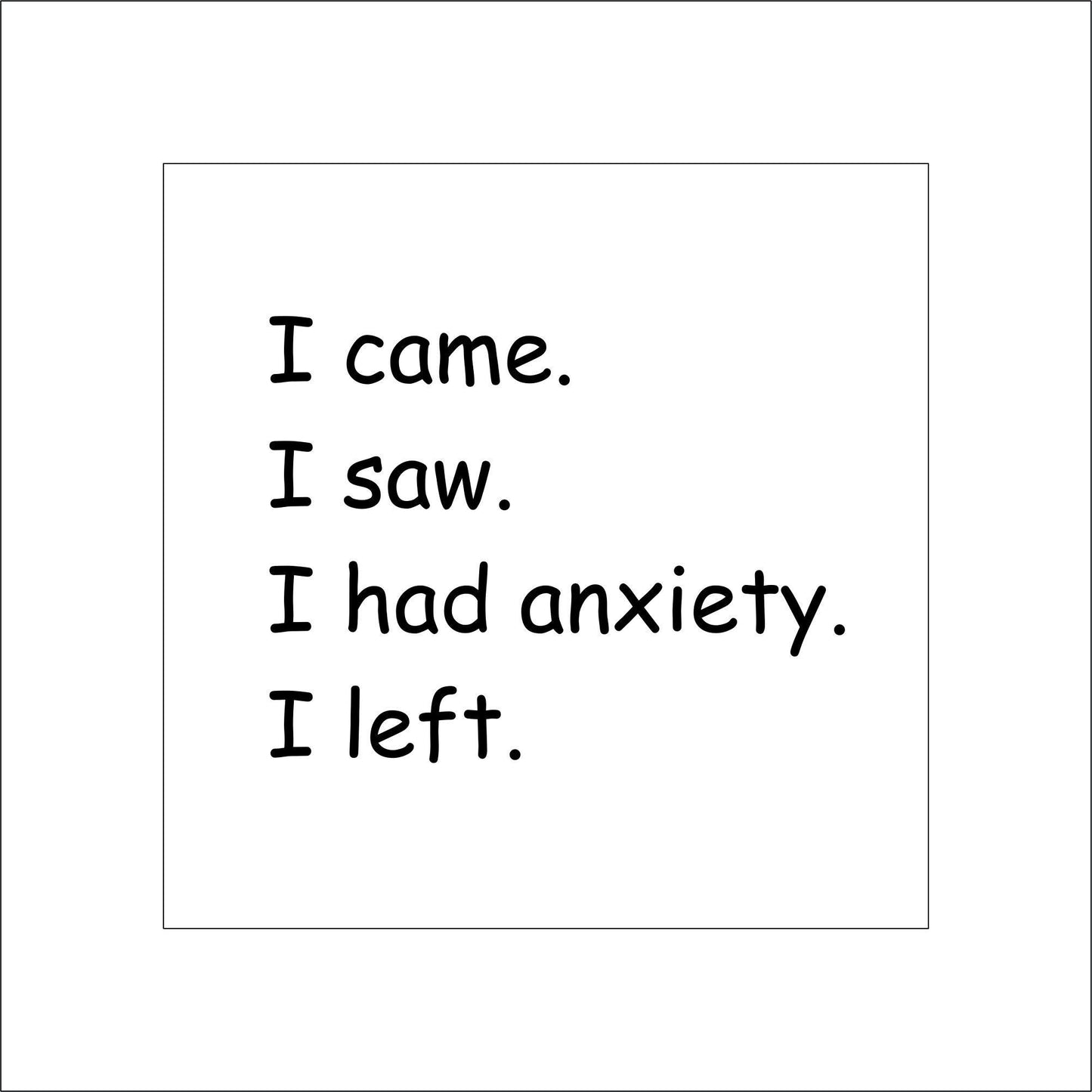 Anxiety Sticker Decal for Planners, laptops, tumblers, cars, walls, mirrors, notebooks, phones, etc. 13SAY