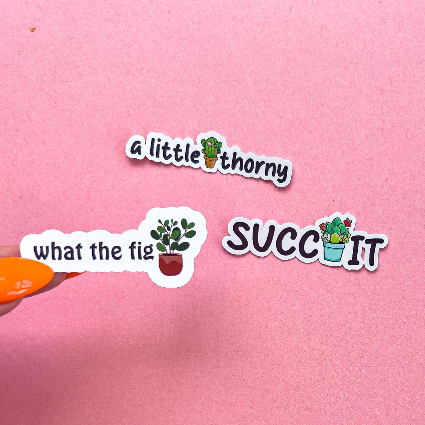 A Little Thorny Plant pun Sticker Decal for Planners, laptops, tumblers, cars, walls, mirrors, notebooks, phones, etc. 3PLNT