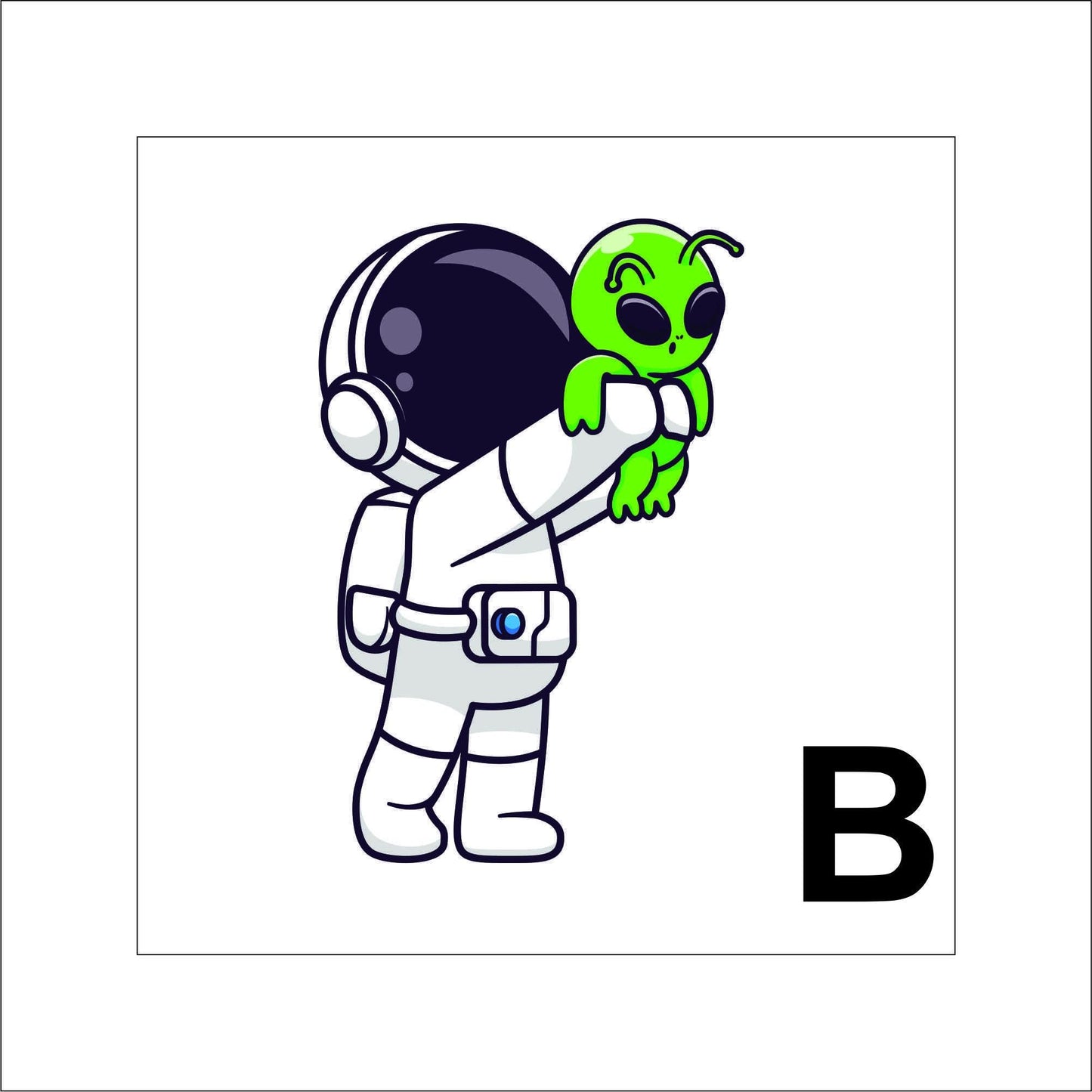 Cute Alien and Astronaut and Dinosaur Sticker Decal for Planners, laptops, tumblers, cars, walls, mirrors, notebooks, phones, etc. 2FNTSY