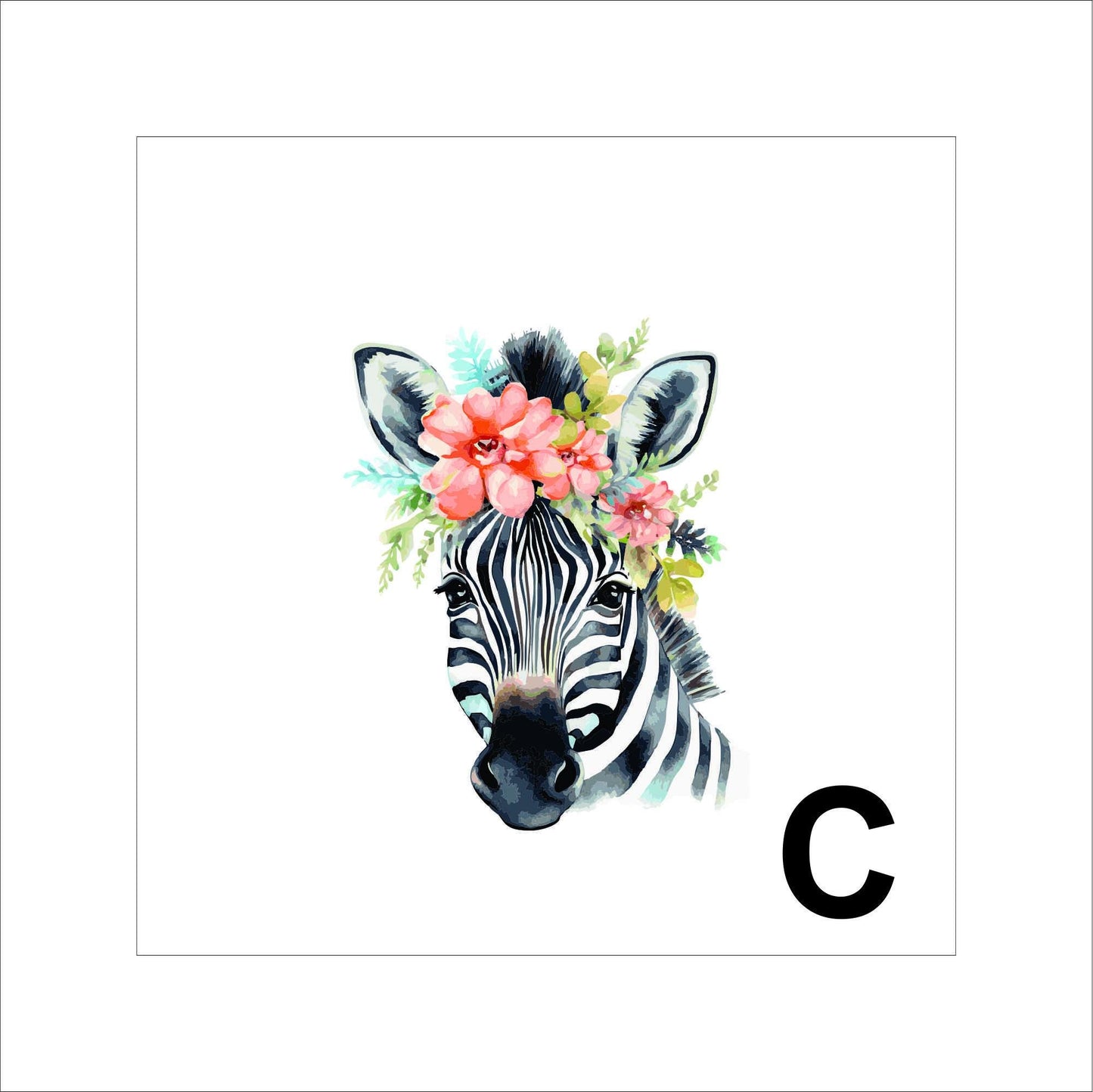 Animals with Floral Crowns Sticker Decal for Planners, laptops, tumblers, cars, walls, mirrors, notebooks, phones, etc. 41ANML