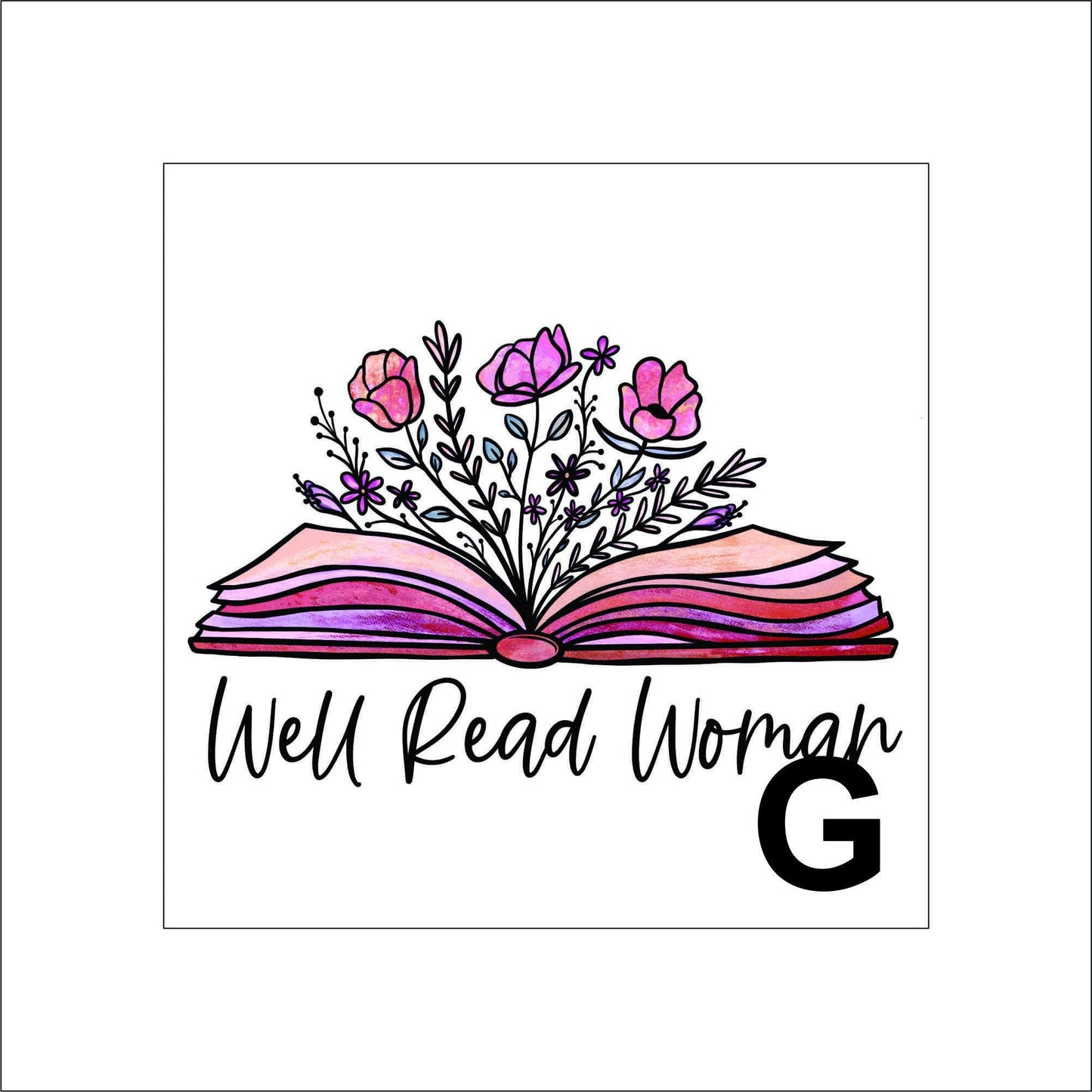 Floral Book Sticker Decal for Planners, laptops, tumblers, cars, walls, mirrors, notebooks, phones, etc. 2BOK