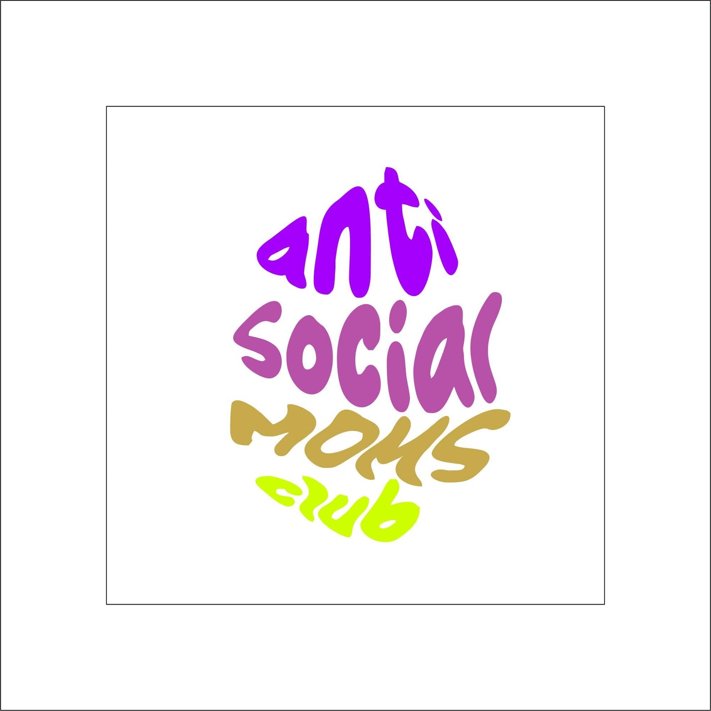 Anti-Social Mom's Club Sticker Decal for Planners, laptops, tumblers, cars, walls, mirrors, notebooks, phones, etc. 36SAY