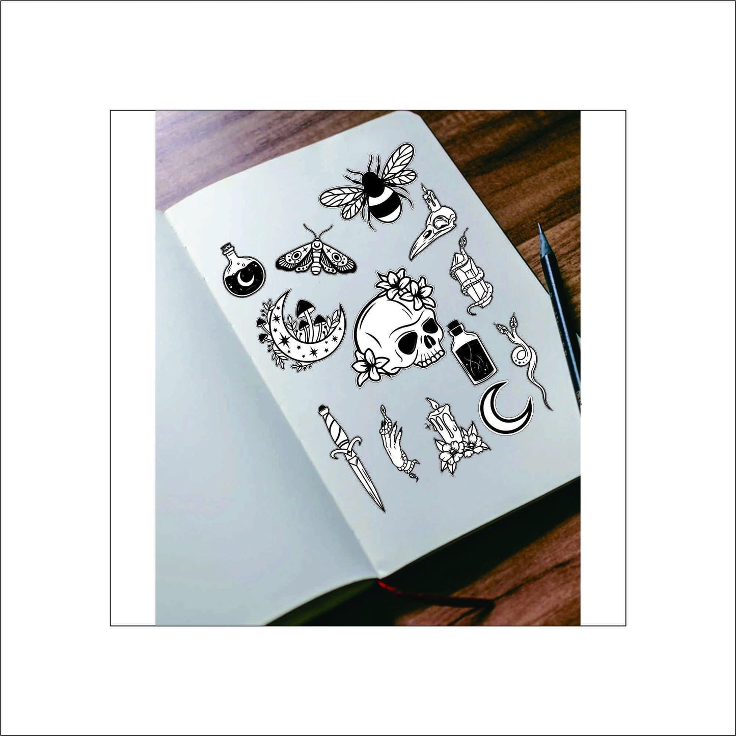 Witch Stickers laptop sticker, funny sticker, laptop decal, tumbler sticker, water bottle sticker, water bottle decal 16PKG
