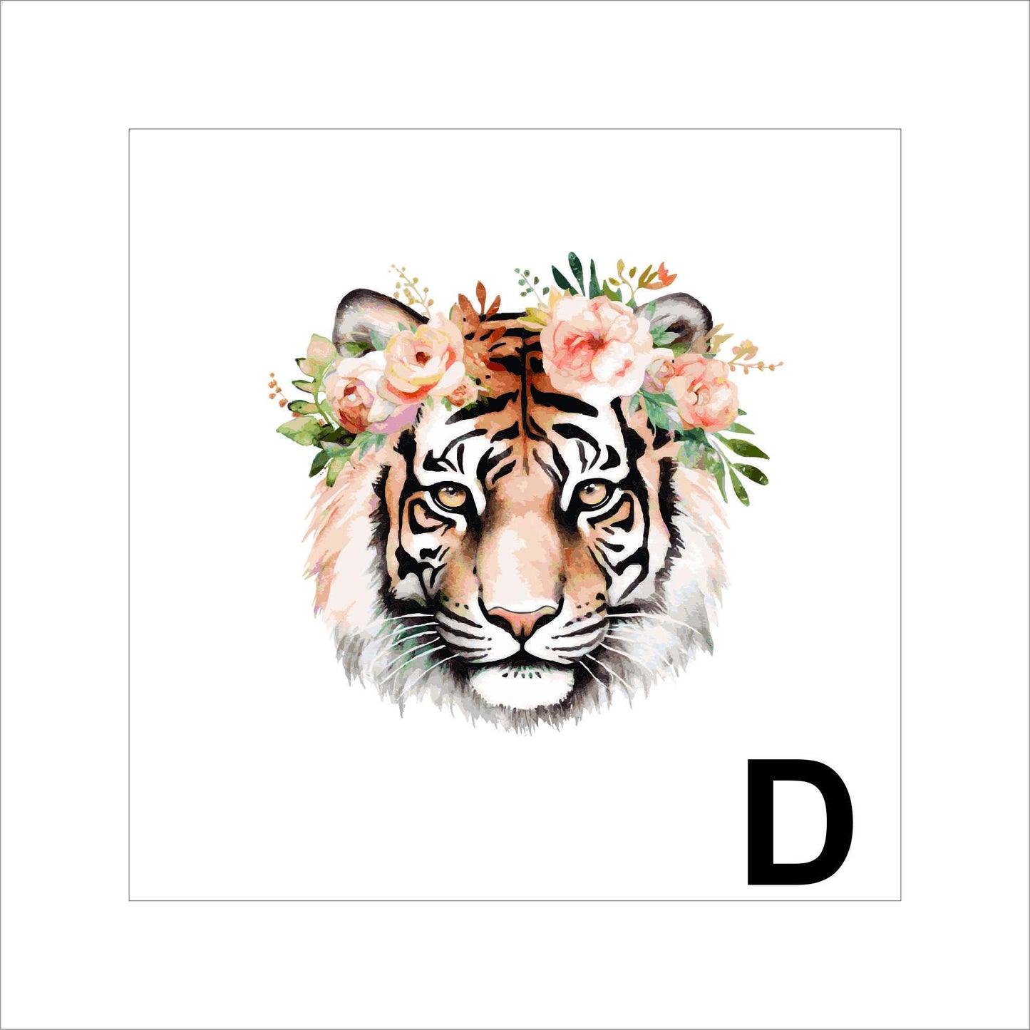 Animals with Floral Crowns Sticker Decal for Planners, laptops, tumblers, cars, walls, mirrors, notebooks, phones, etc. 41ANML