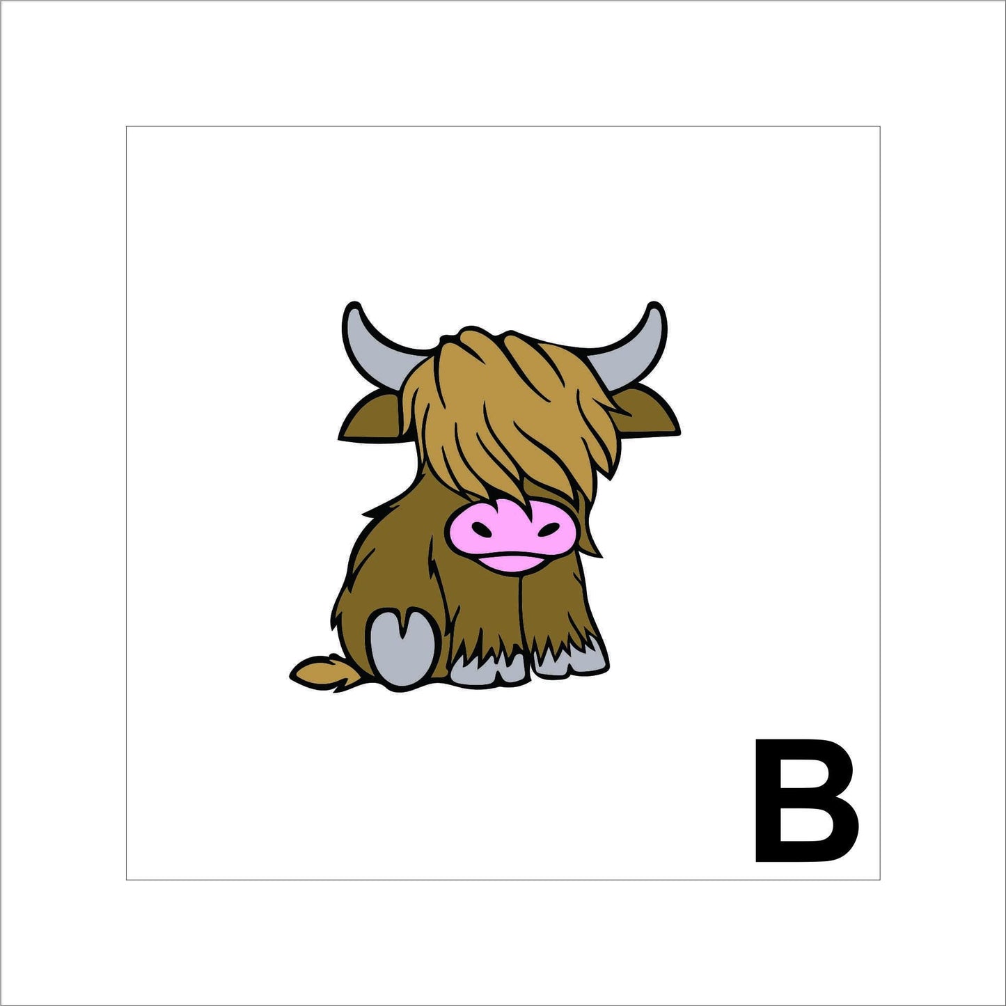 Cow and Highland Cow Sticker Decal for Planners, laptops, tumblers, cars, walls, mirrors, notebooks, phones, etc. 46ANML