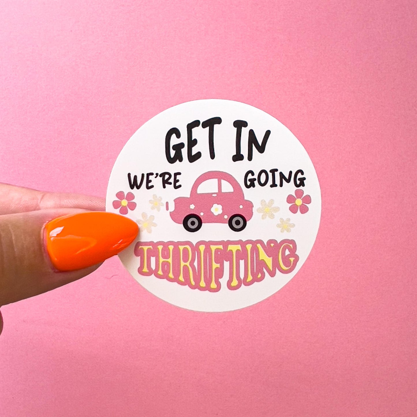 Going Thrifting Cute Car Sticker Decal for Planners, laptops, tumblers, cars, walls, mirrors, notebooks, phones, etc. 2CAR