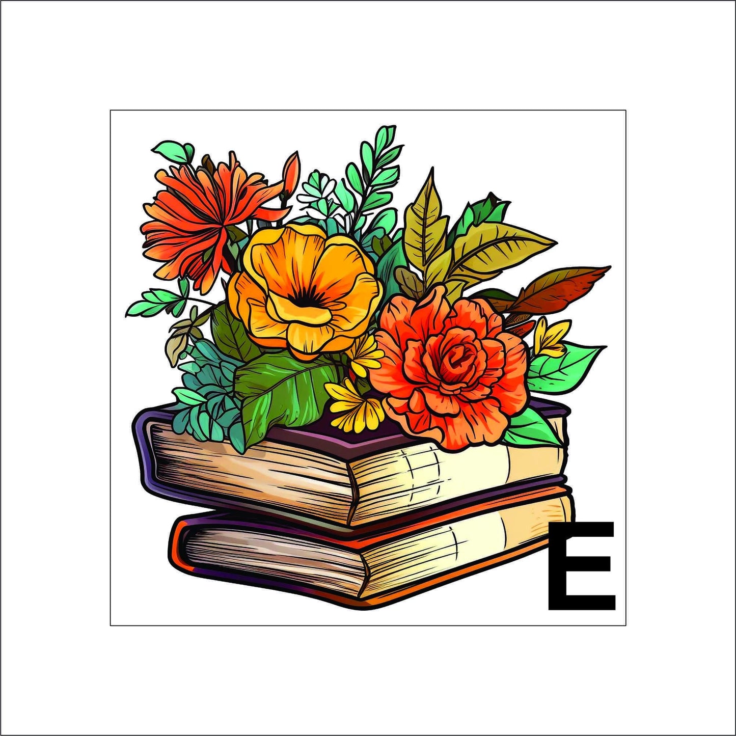 Floral Book Sticker Decal for Planners, laptops, tumblers, cars, walls, mirrors, notebooks, phones, etc. 3BOK