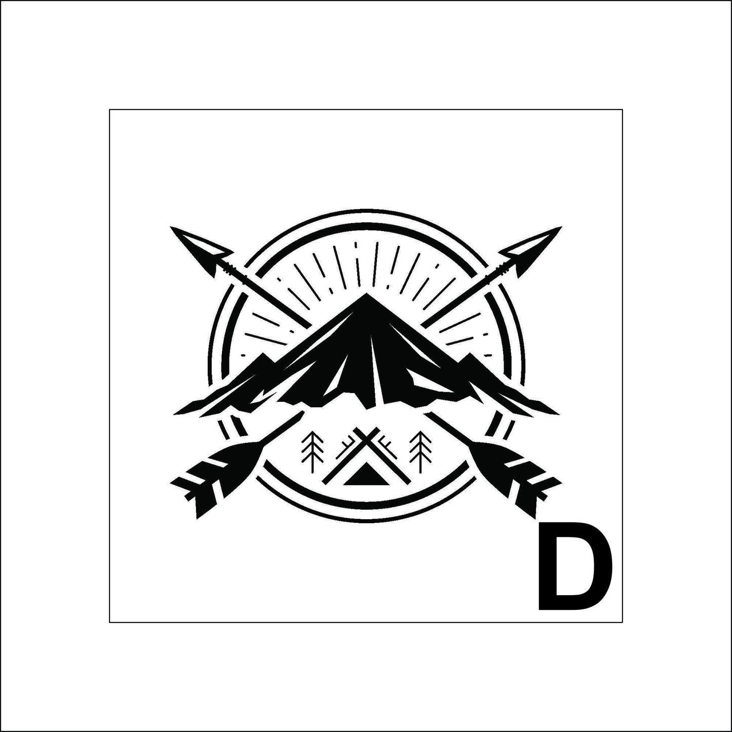 Mountain Travel Sticker Decal for Planners, laptops, tumblers, cars, walls, mirrors, notebooks, phones, etc. 3TRVL