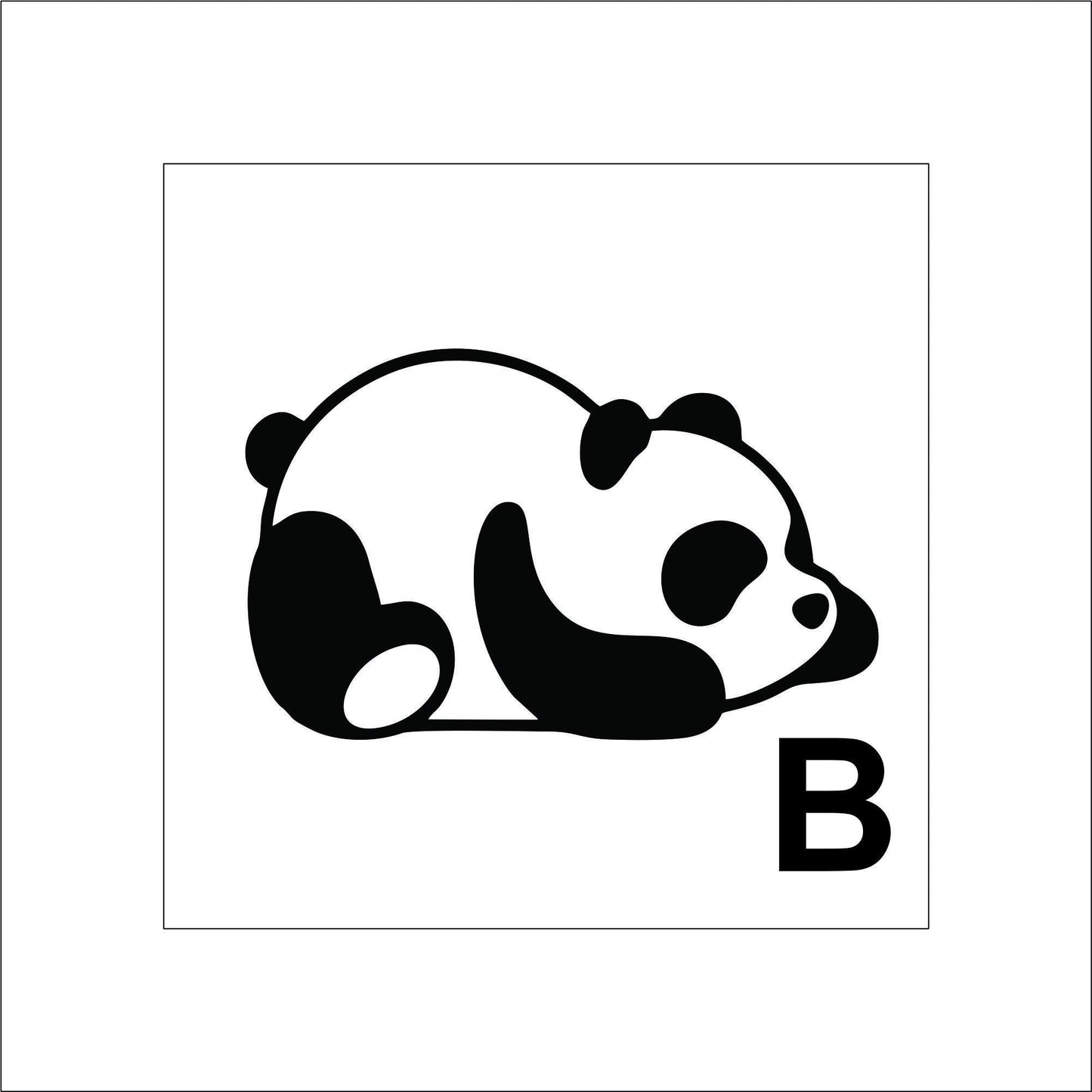 Panda Bear Sticker Decal for Planners, laptops, tumblers, cars, walls, mirrors, notebooks, phones, etc. 18ANML