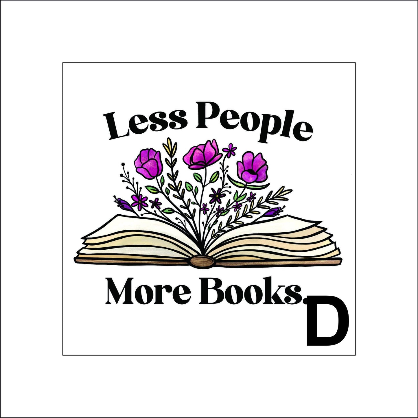 Floral Book Sticker Decal for Planners, laptops, tumblers, cars, walls, mirrors, notebooks, phones, etc. 2BOK