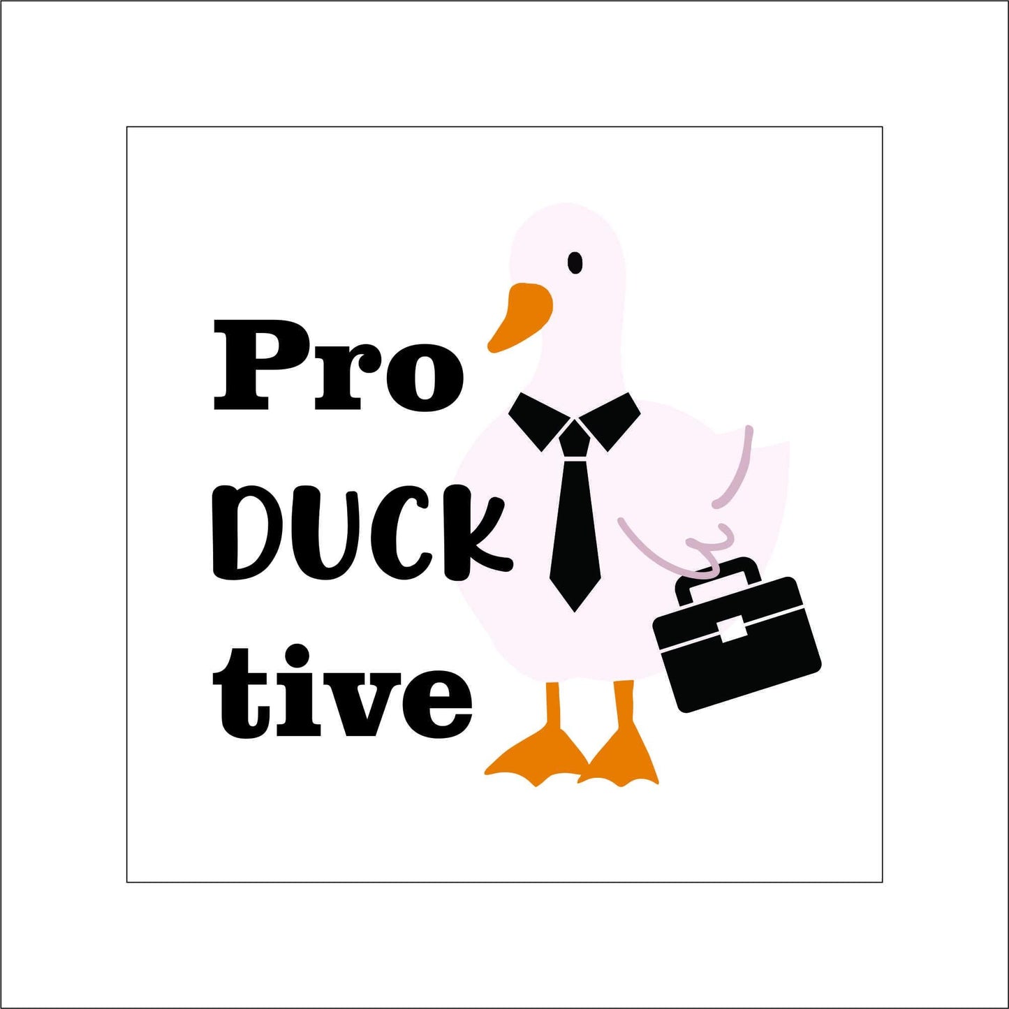 Productive Goose Sticker Decal for Planners, laptops, tumblers, cars, walls, mirrors, notebooks, phones, etc. 35ANML