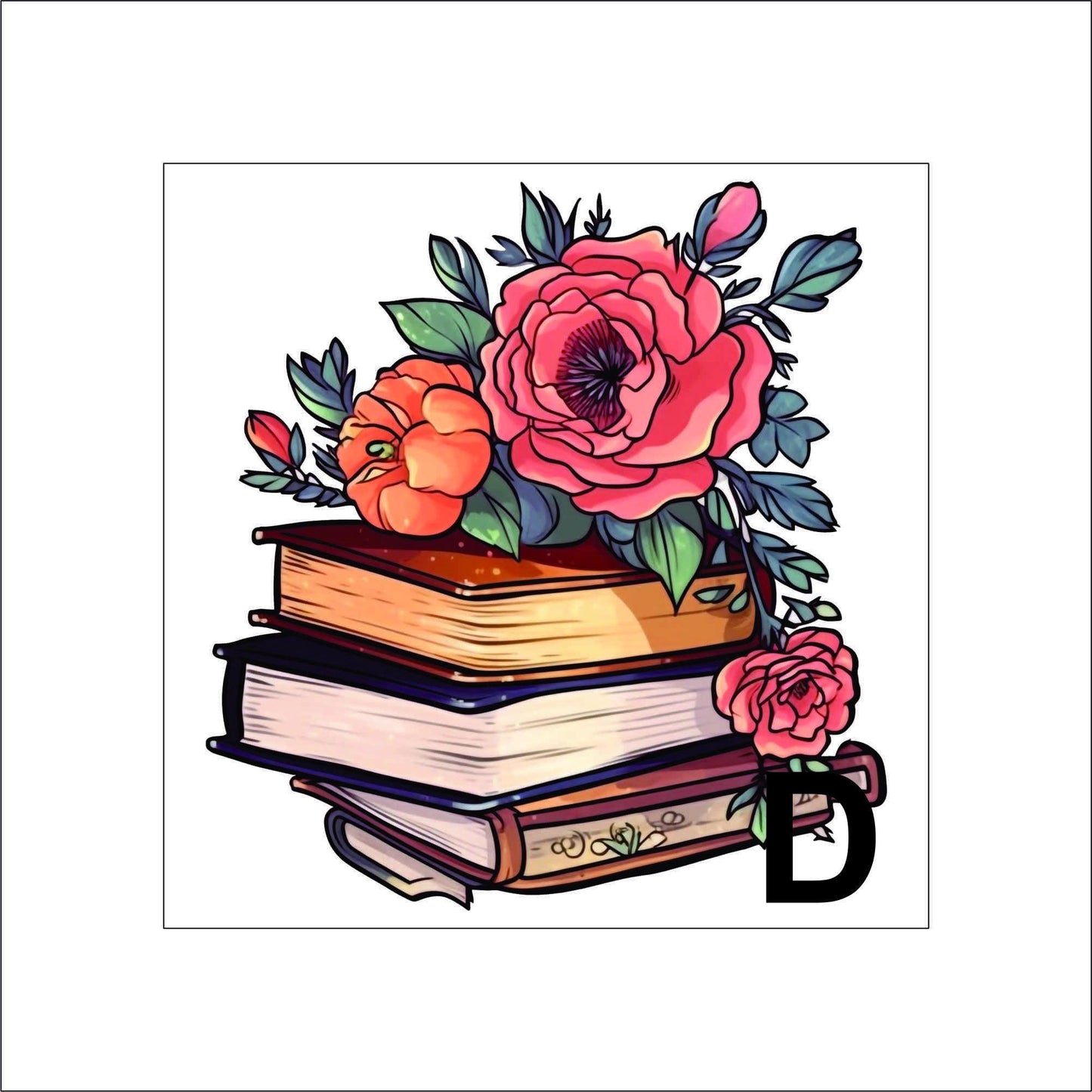 Floral Book Sticker Decal for Planners, laptops, tumblers, cars, walls, mirrors, notebooks, phones, etc. 3BOK