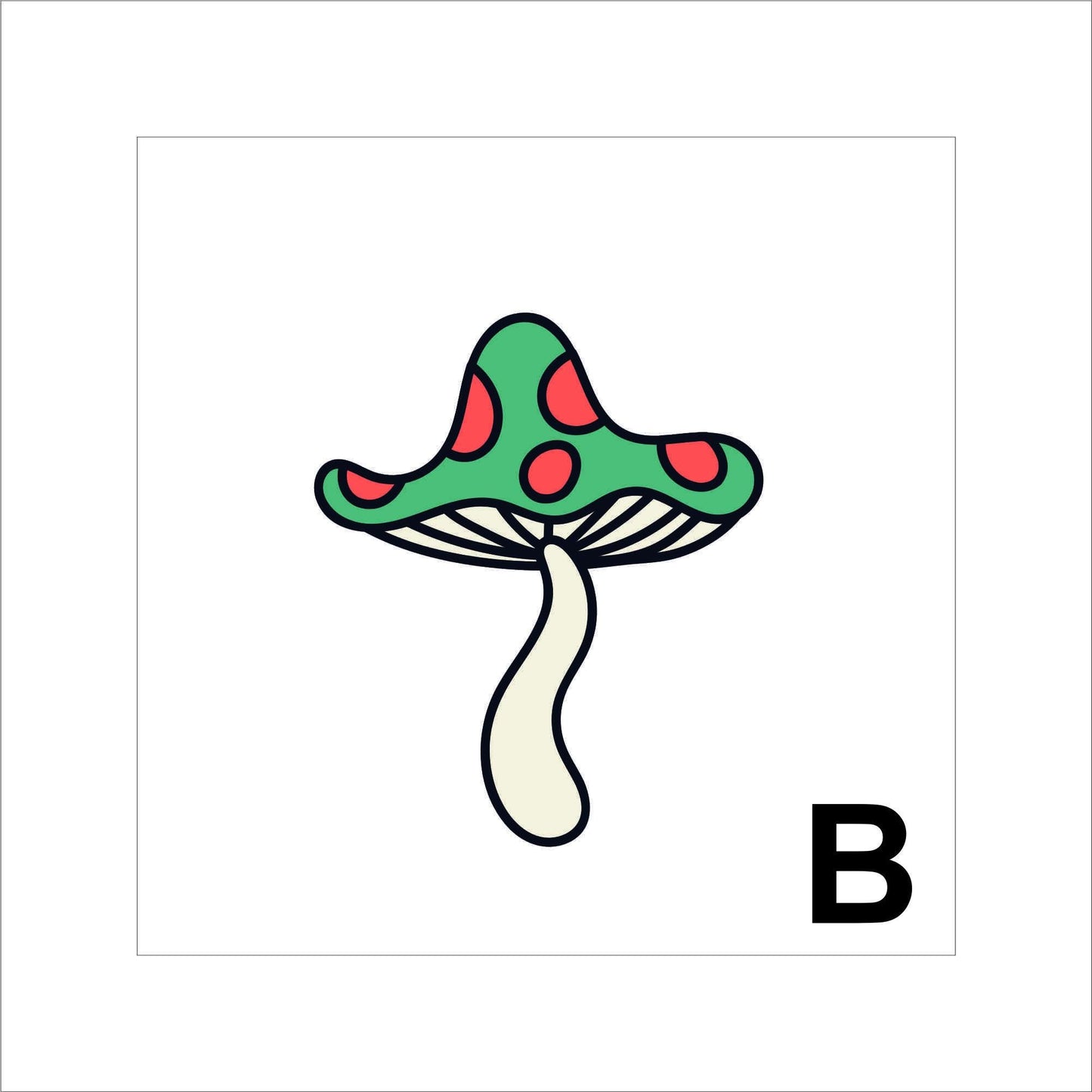 Mushrooms Sticker Decal for Planners, laptops, tumblers, cars, walls, mirrors, notebooks, phones, etc. 80PLNT