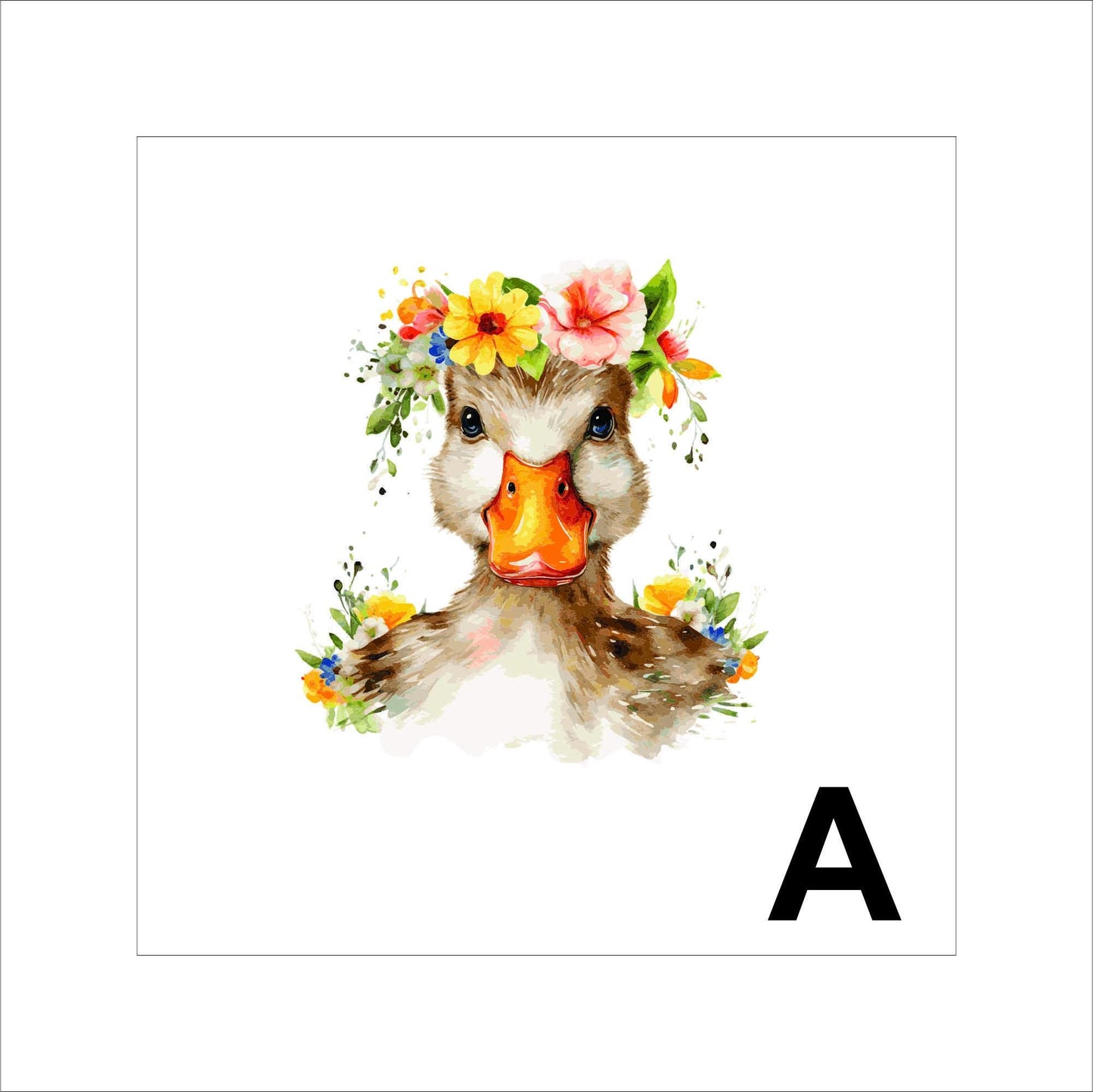 Animals with Floral Crowns Sticker Decal for Planners, laptops, tumblers, cars, walls, mirrors, notebooks, phones, etc. 41ANML
