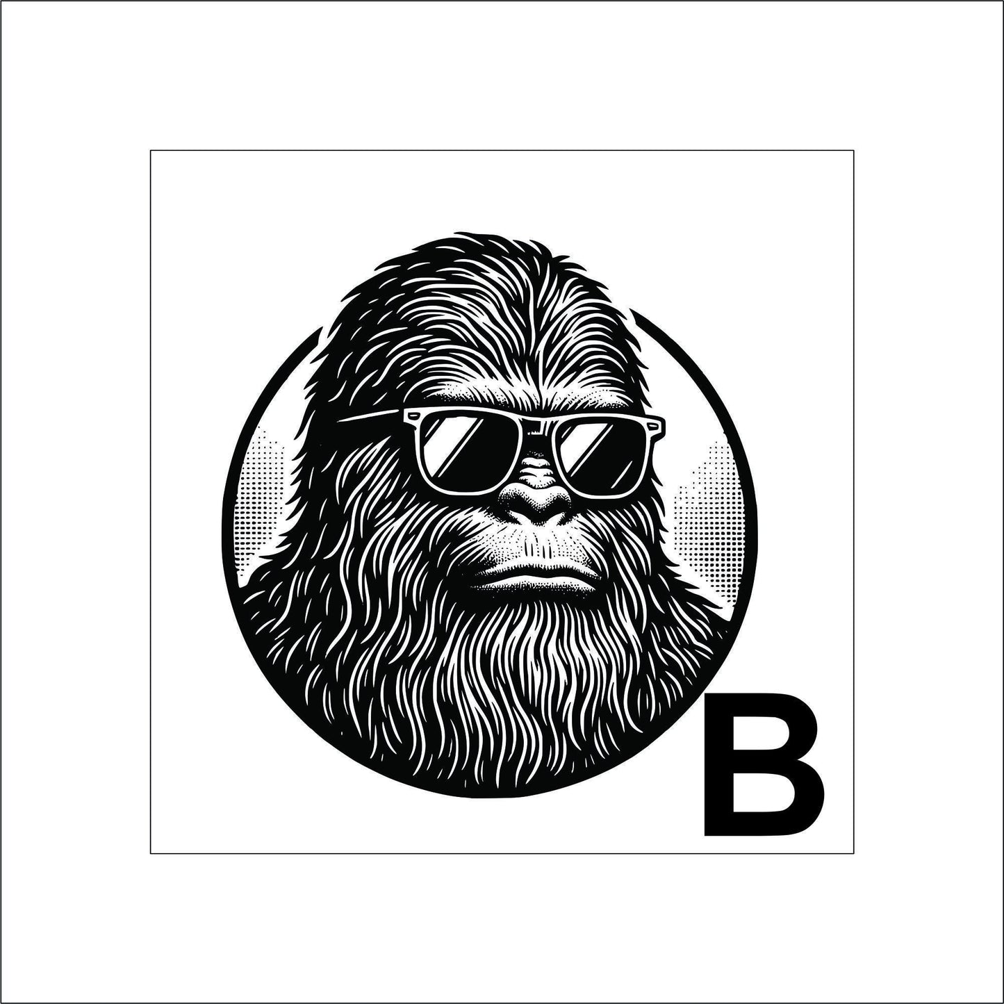 Bigfoot Sticker Decal for Planners, laptops, tumblers, cars, walls, mirrors, notebooks, phones, etc. 16FNTSY