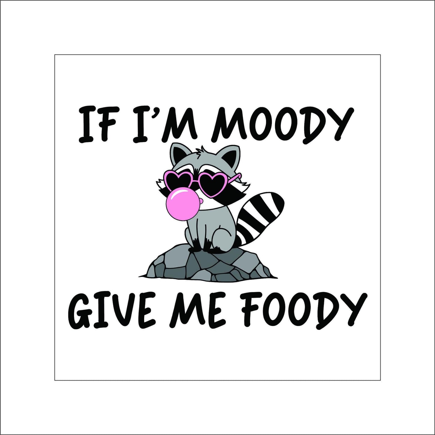 Foody Racoon Sticker Decal for Planners, laptops, tumblers, cars, walls, mirrors, notebooks, phones, etc. 36ANML