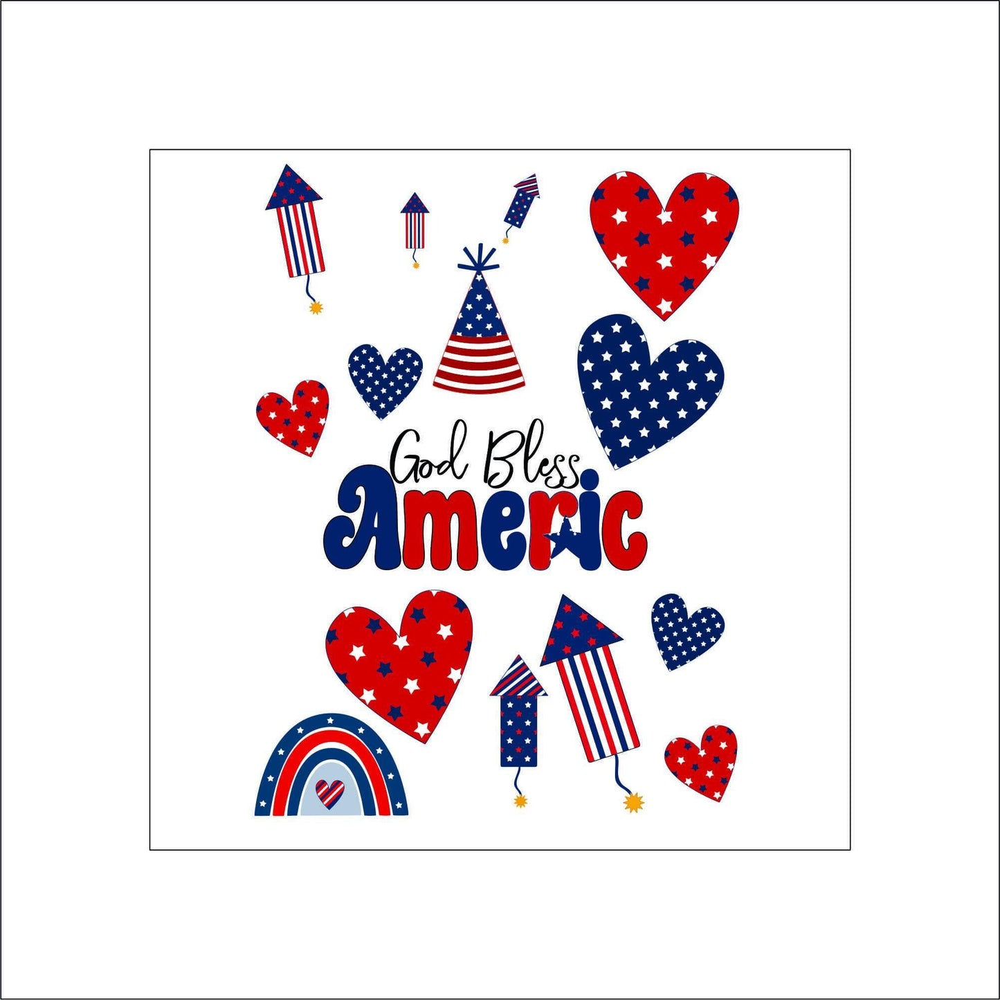 Patriotic 4th of July Sticker laptop sticker, funny sticker, laptop decal, tumbler sticker, water bottle sticker, water bottle decal 22PKG
