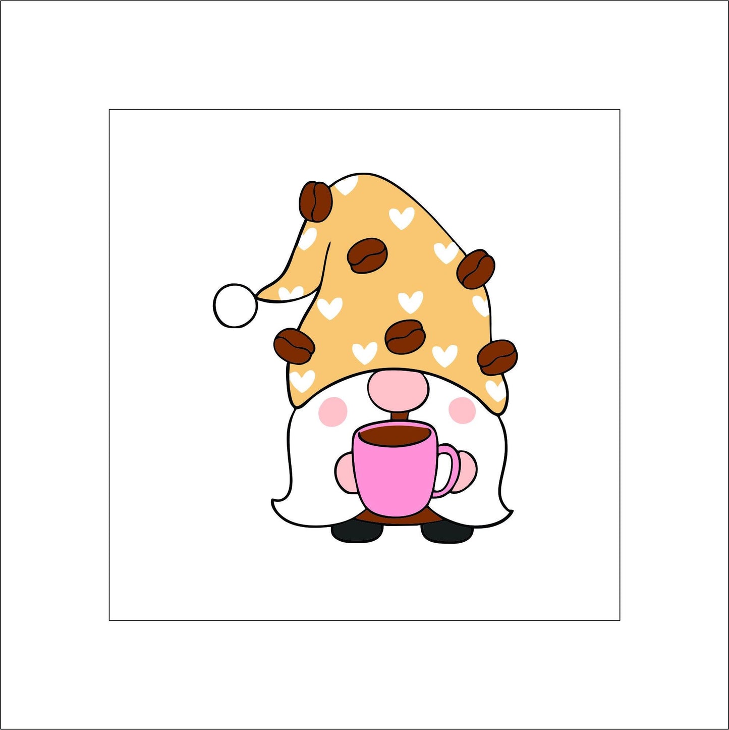 Gnome with Coffee Sticker laptop sticker, funny sticker, laptop decal, tumbler sticker, planner sticker, car decal, water bottle 12FNTSY