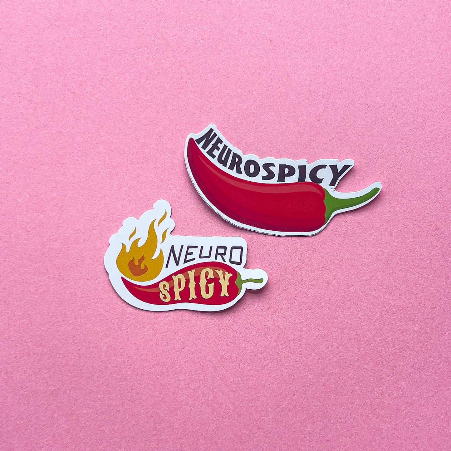 Neurospicy Pepper pun Sticker Decal for Planners, laptops, tumblers, cars, walls, mirrors, notebooks, phones, etc. 23FOD