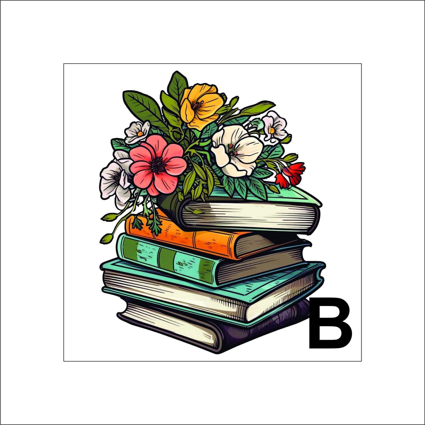 Floral Book Sticker Decal for Planners, laptops, tumblers, cars, walls, mirrors, notebooks, phones, etc. 3BOK