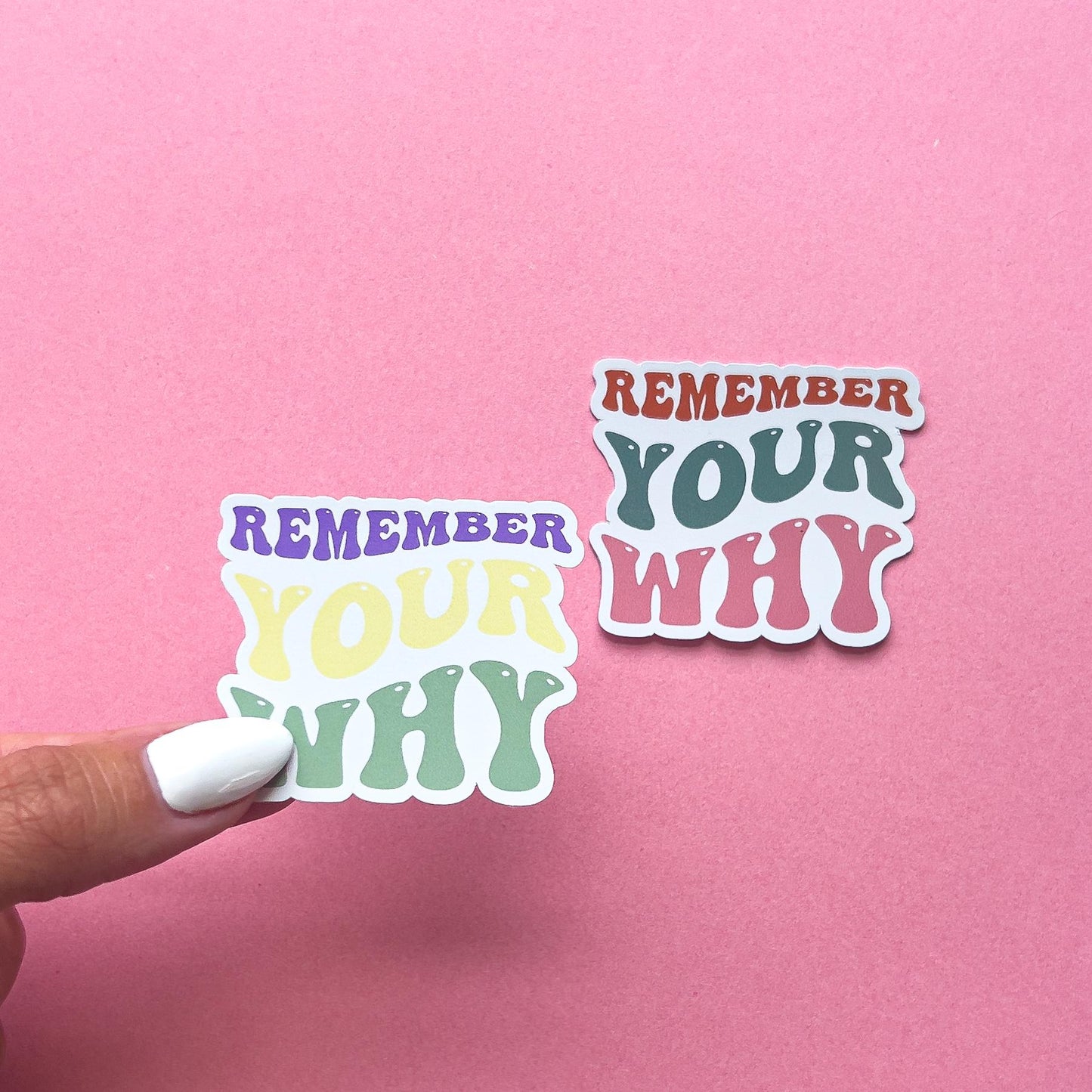 Remember Your Why Sticker Decal for Planners, laptops, tumblers, cars, walls, mirrors, notebooks, phones, etc. 16SAY