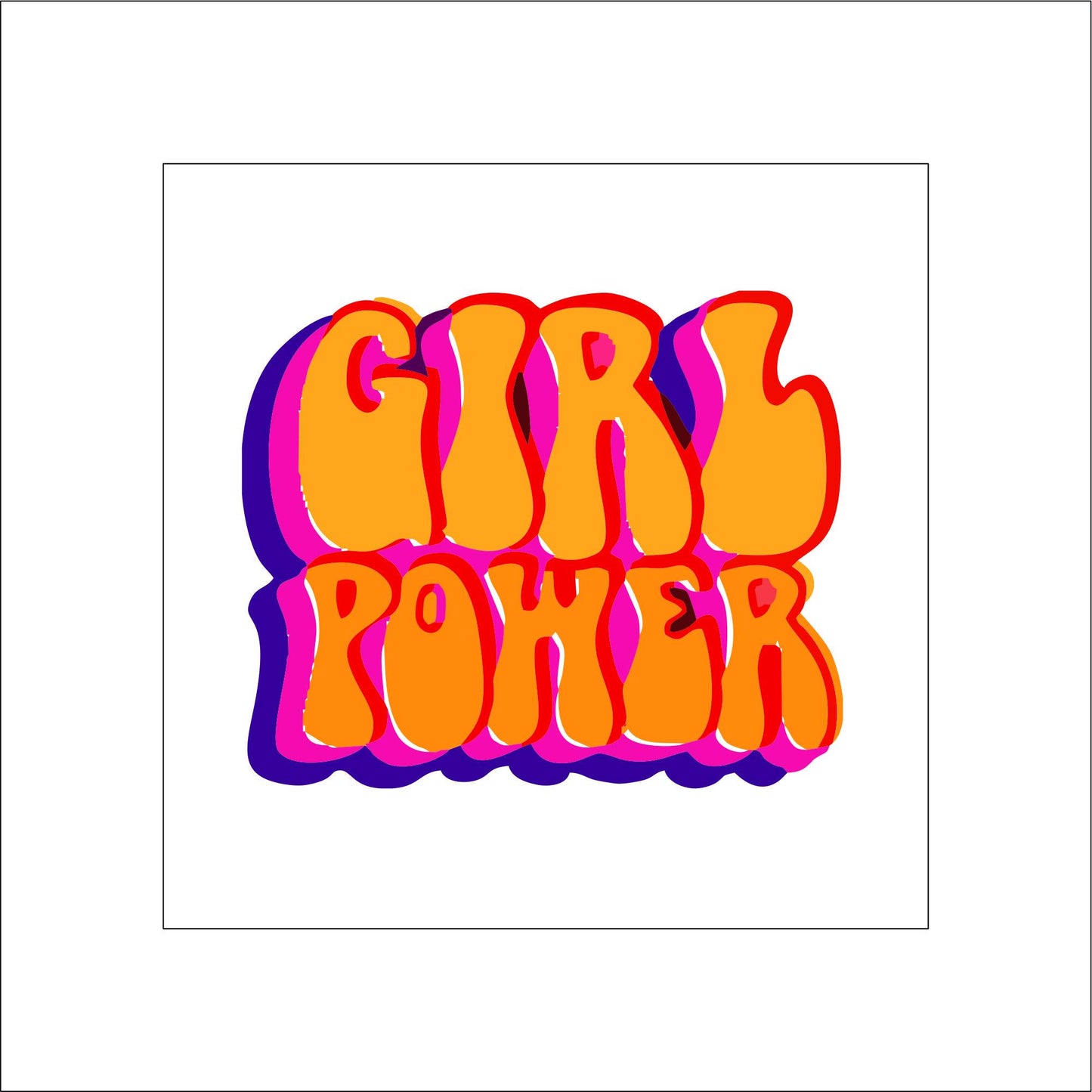 Girl Power Sticker Decal for Planners, laptops, tumblers, cars, walls, mirrors, notebooks, phones, etc. 11SAY