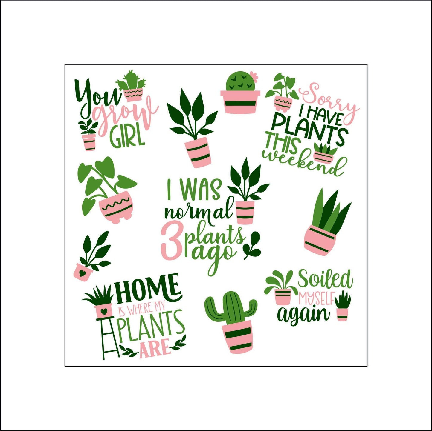 Funny Plant Stickers laptop sticker, funny sticker, laptop decal, tumbler sticker, water bottle sticker, water bottle decal 2GRP