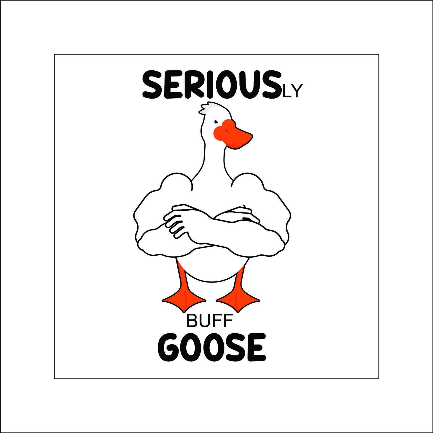 Serious Gym Goose Sticker Decal for Planners, laptops, tumblers, cars, walls, mirrors, notebooks, phones, etc. 28ANML