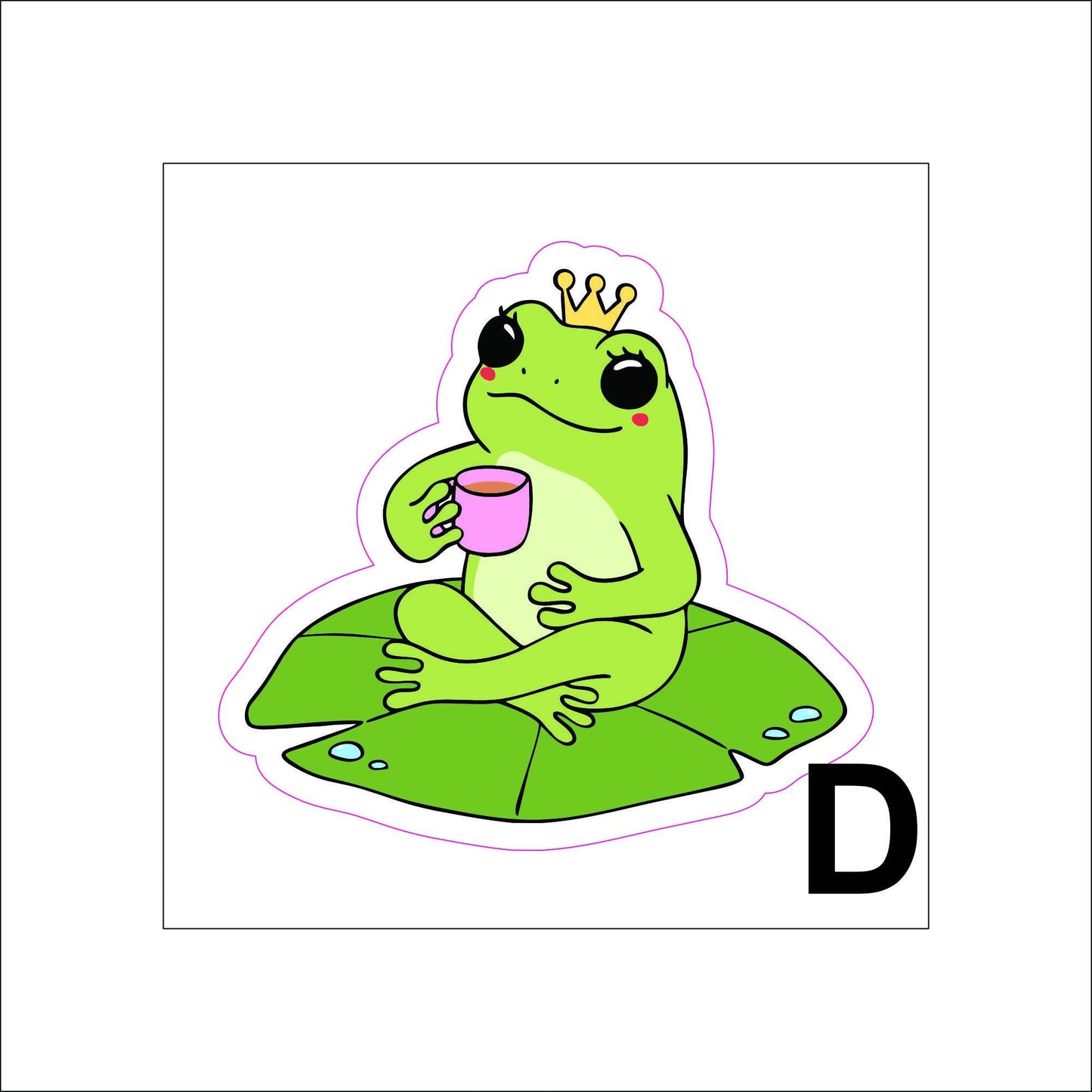 Cute Frog Sticker laptop sticker, funny sticker, laptop decal, tumbler sticker, planner sticker, car decal, water bottle decal 19ANML