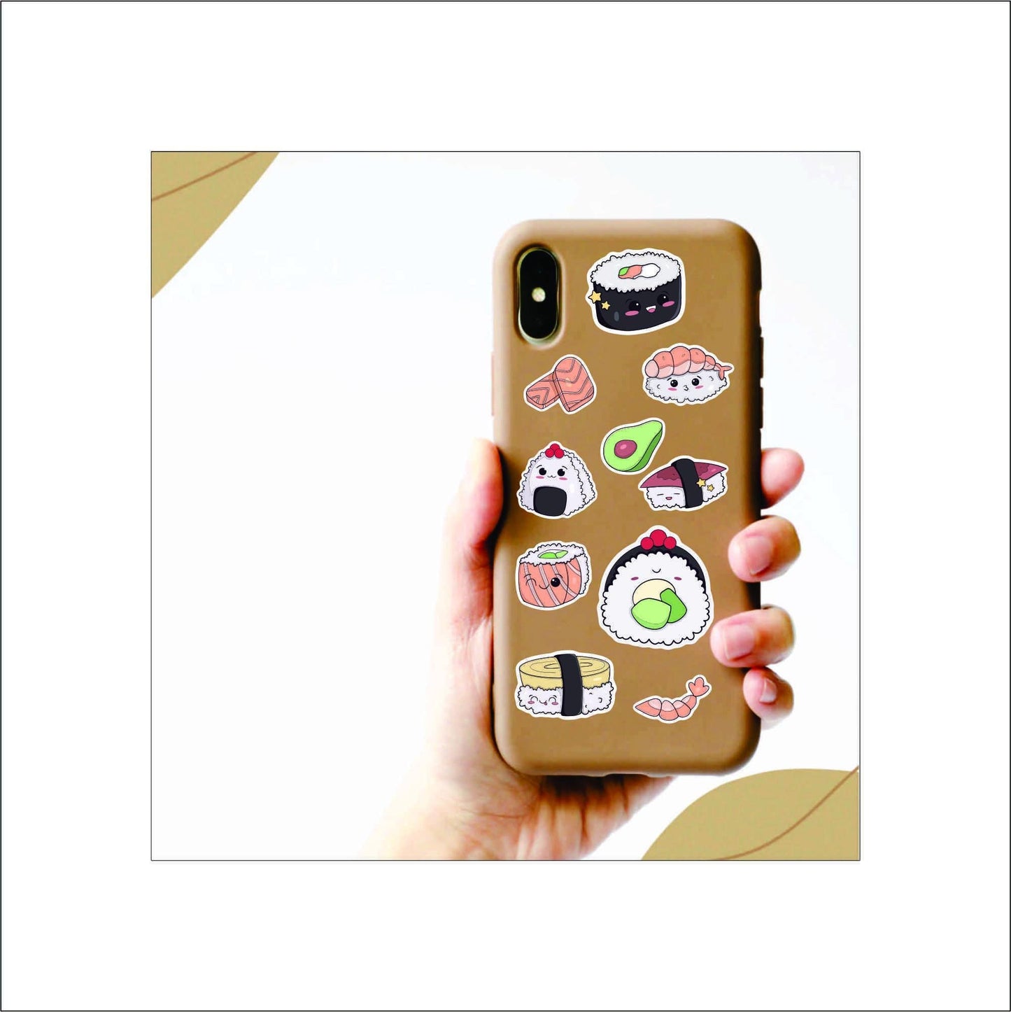 Kawaii Sushi Stickers laptop sticker, funny sticker, laptop decal, tumbler sticker, water bottle sticker, water bottle decal 27PKG