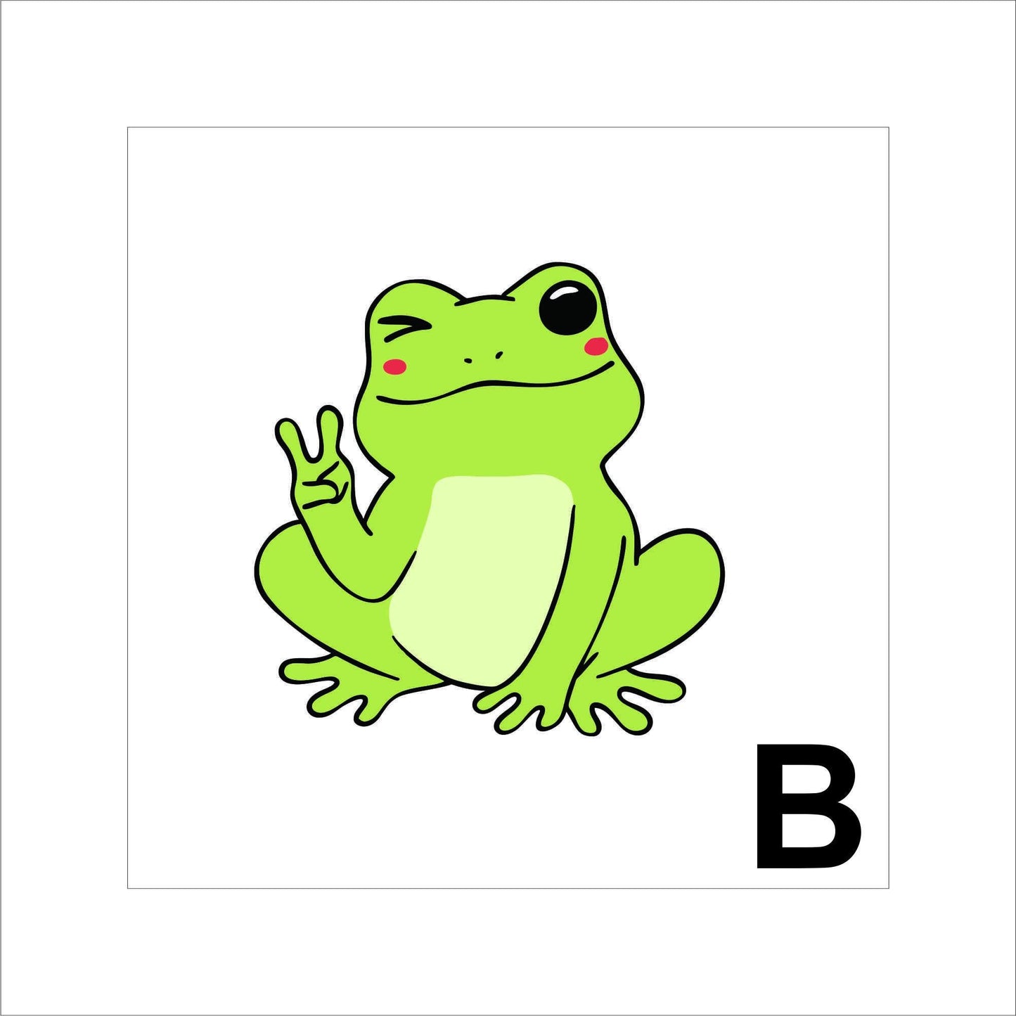 Cute Frog Sticker laptop sticker, funny sticker, laptop decal, tumbler sticker, planner sticker, car decal, water bottle decal 19ANML