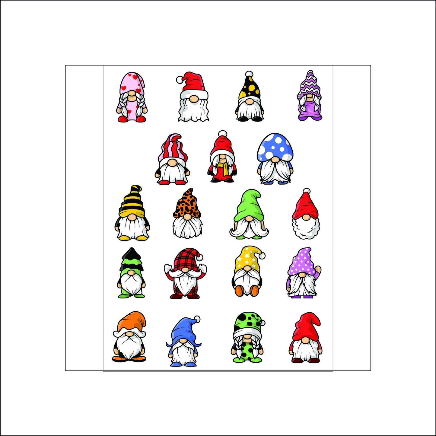 Holiday Gnome Stickers laptop sticker, funny sticker, laptop decal, tumbler sticker, water bottle sticker, water bottle decal 21PKG