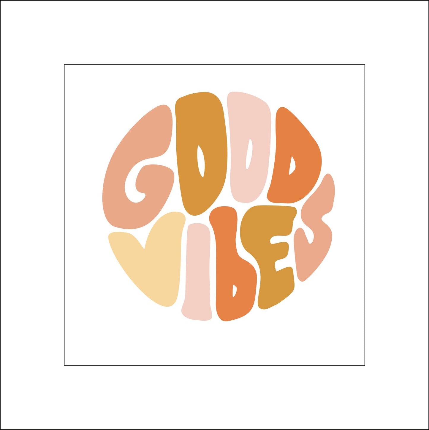 Good Vibes Sticker Decal for Planners, laptops, tumblers, cars, walls, mirrors, notebooks, phones, etc. 46SAY