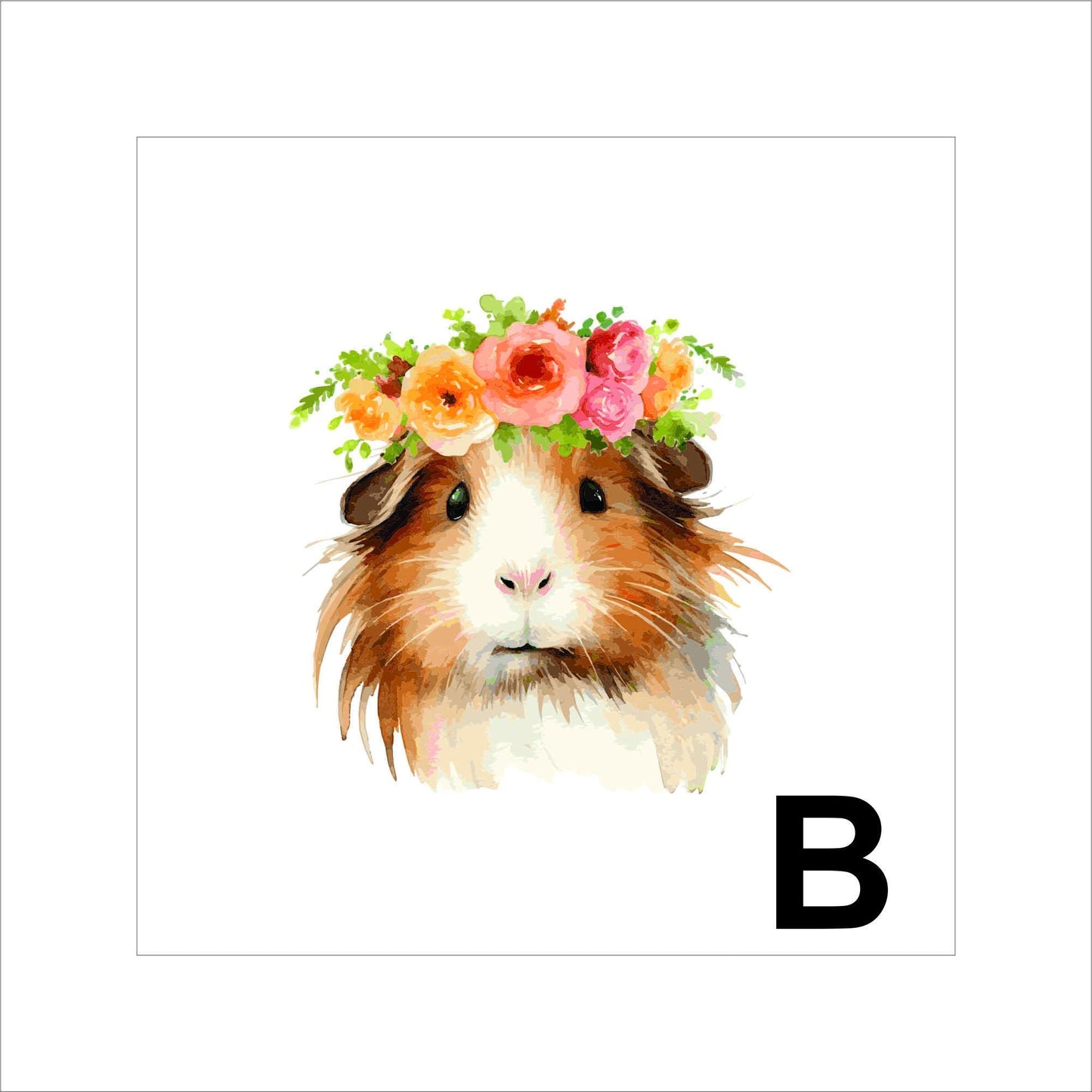 Animals with Floral Crowns Sticker Decal for Planners, laptops, tumblers, cars, walls, mirrors, notebooks, phones, etc. 41ANML