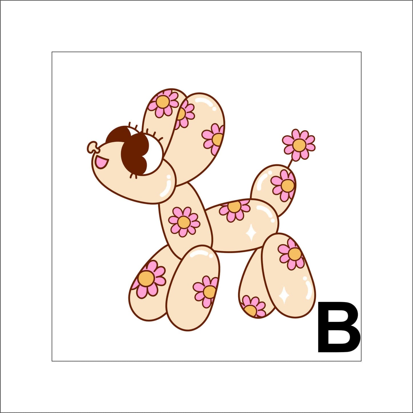 Balloon Dog Sticker Decal for Planners, laptops, tumblers, cars, walls, mirrors, notebooks, phones, etc. 43ANML