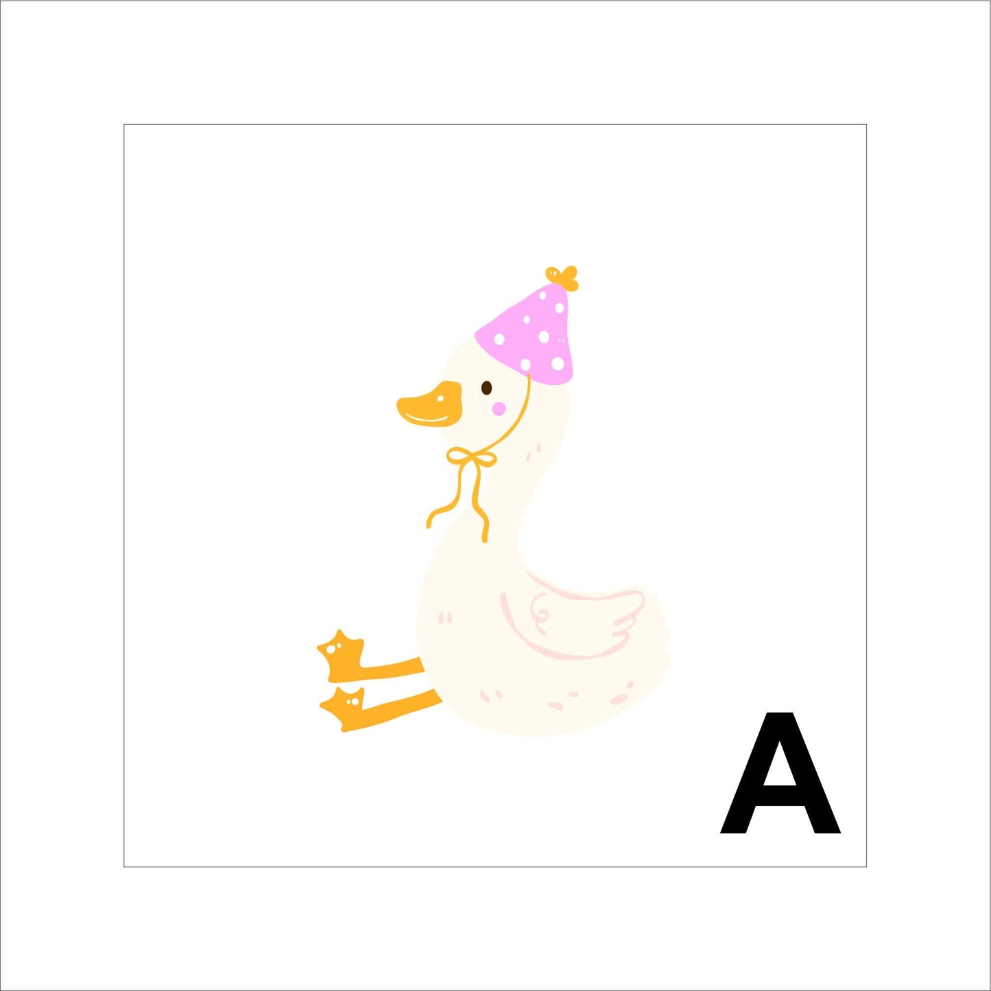 Cute Duck Goose Sticker Decal for Planners, laptops, tumblers, cars, walls, mirrors, notebooks, phones, etc. 49ANML