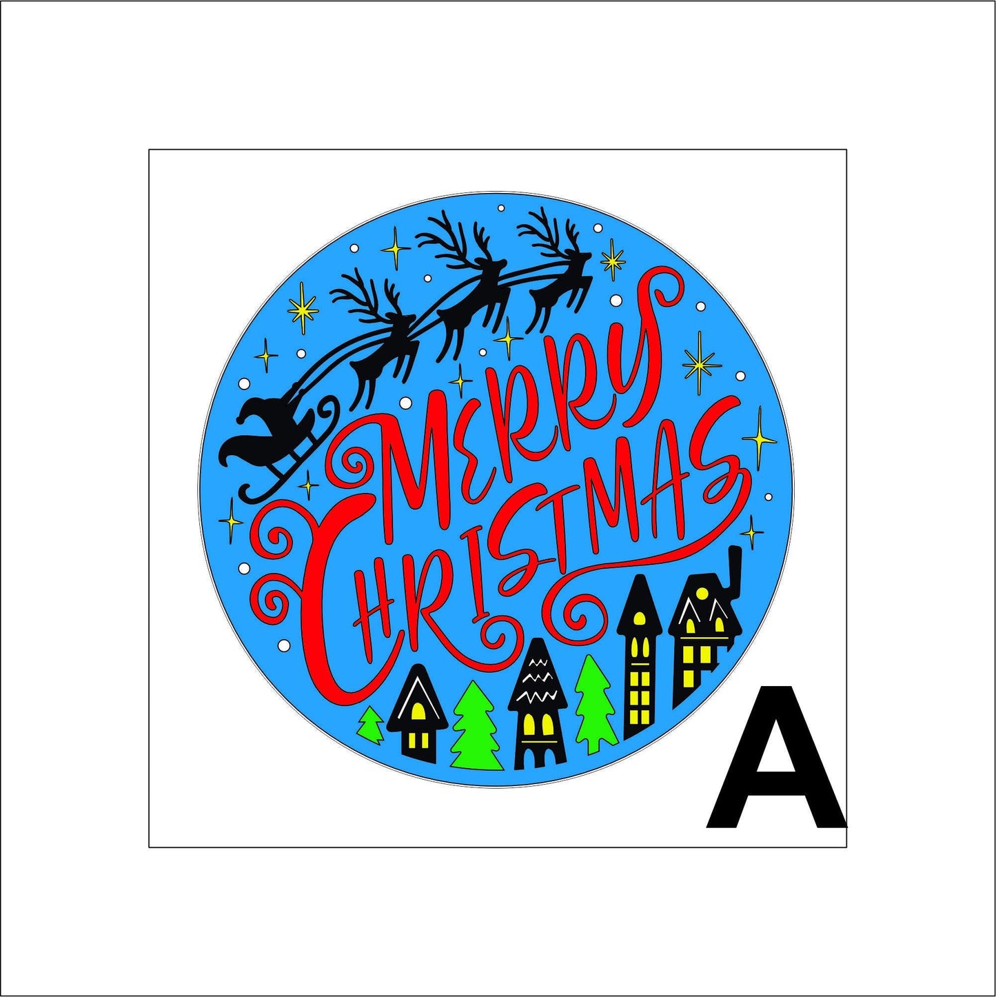Merry Christmas Sticker Decal for Planners, laptops, tumblers, cars, walls, mirrors, notebooks, phones, etc. 1XMS